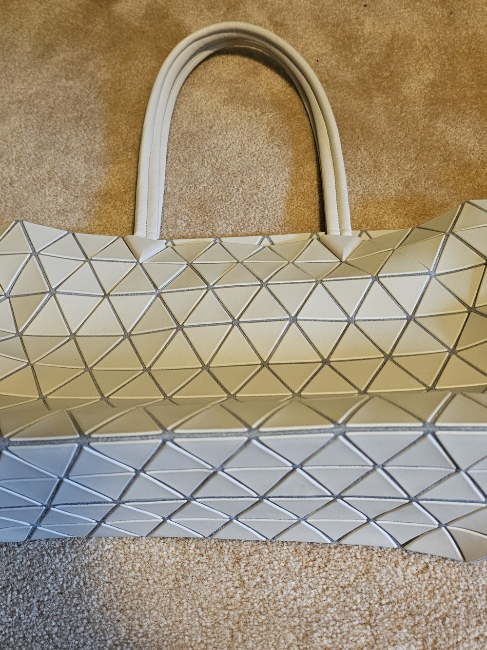 Issey Miyake Bao Bao Cream Geometric Tote